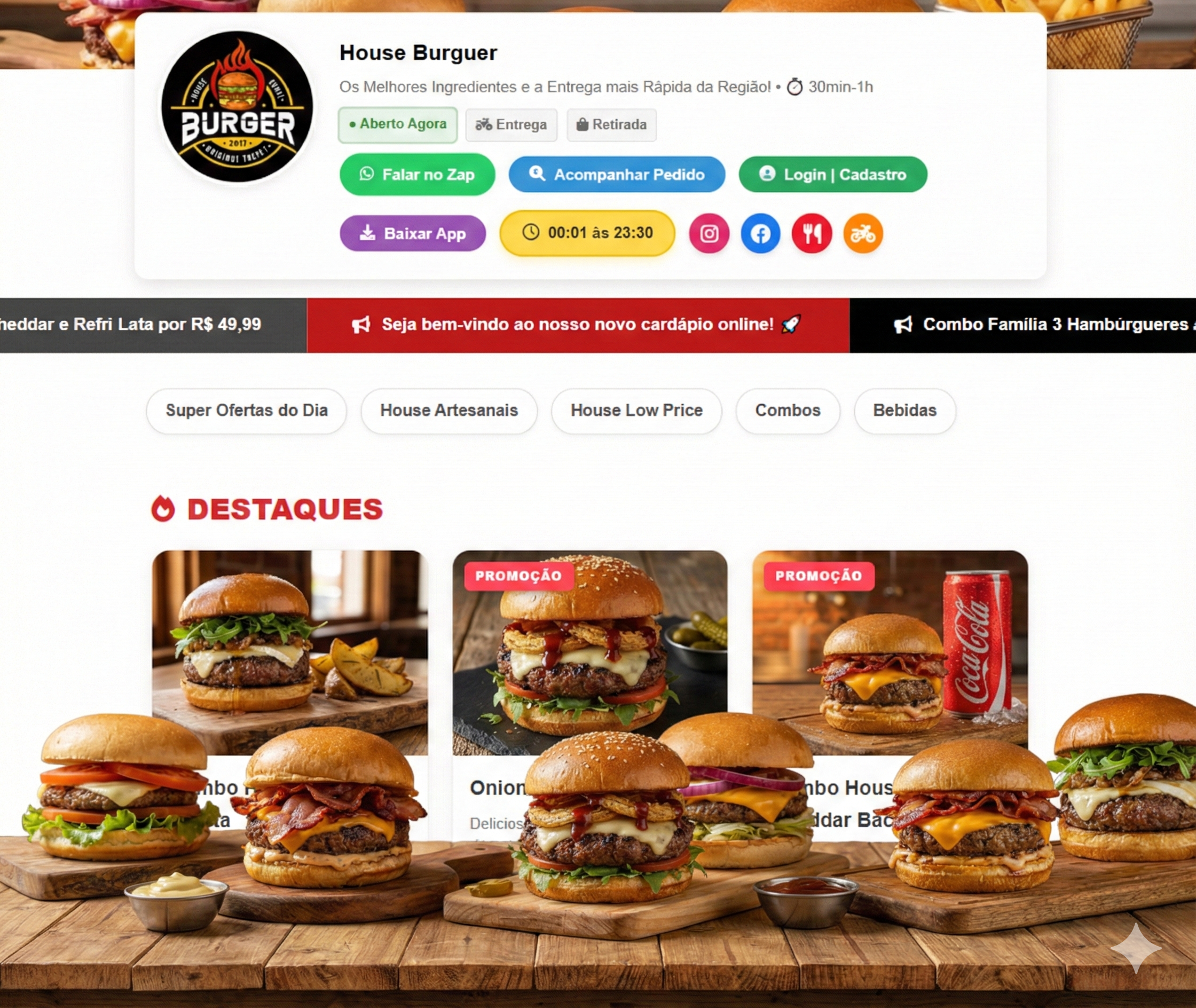 Modelo para Hamburguerias