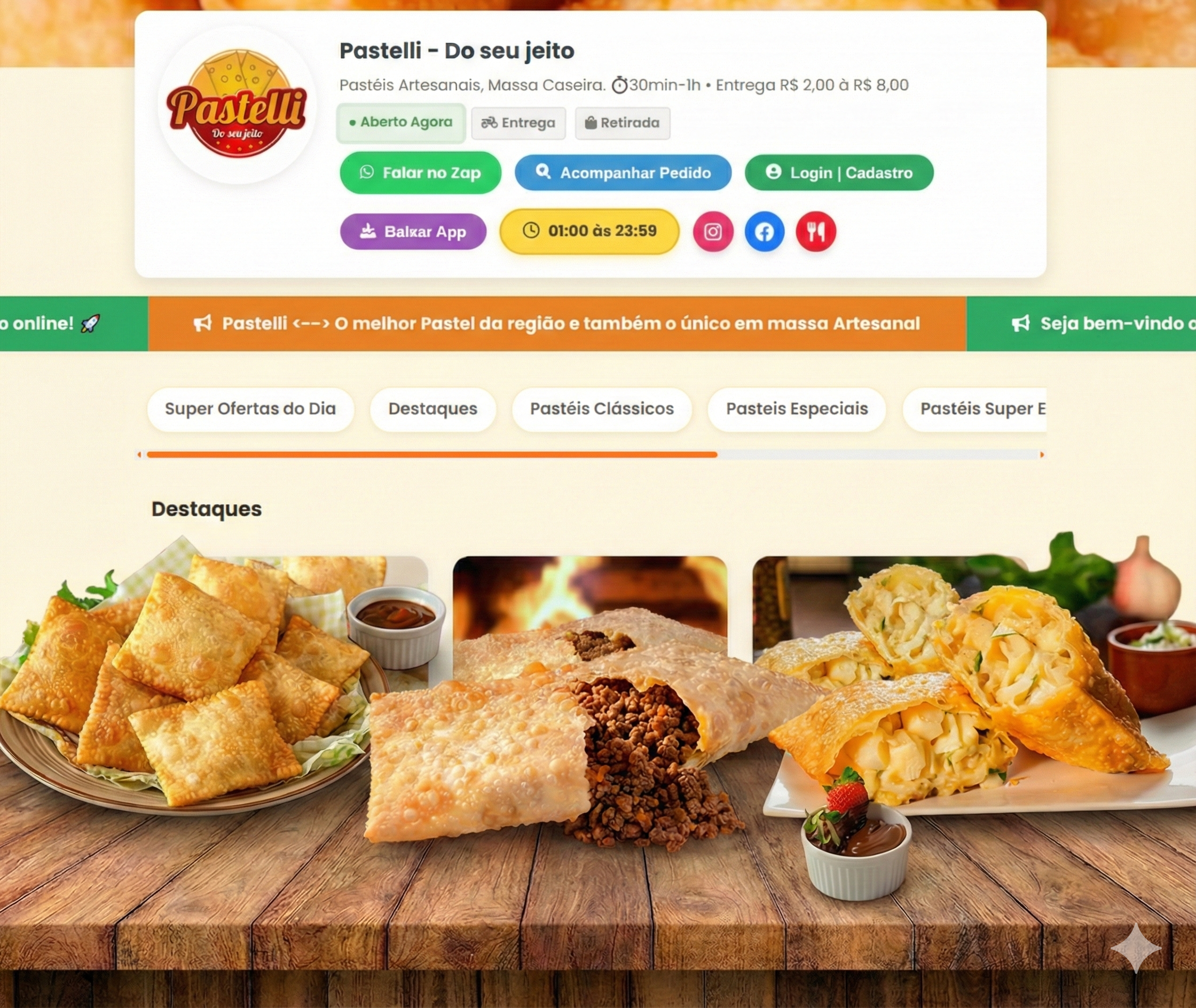 Modelo para Pastelarias